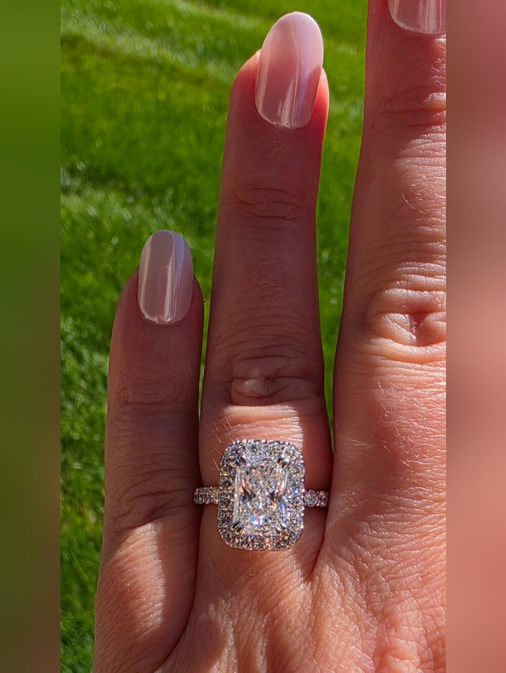 New 3.5ct Outstanding IGI Certified Lab Grown Diamond , 14k White Gold  !!!!!